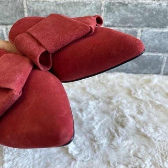 Linea Paolo Red Suede Folded Mules 5.5 - Picture 9 of 10
